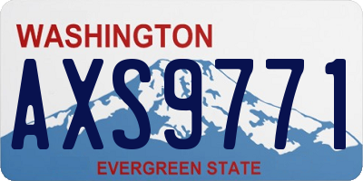 WA license plate AXS9771