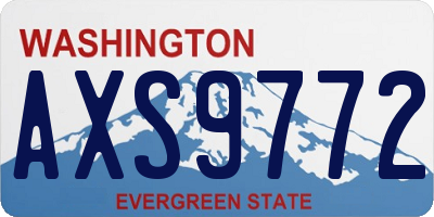 WA license plate AXS9772