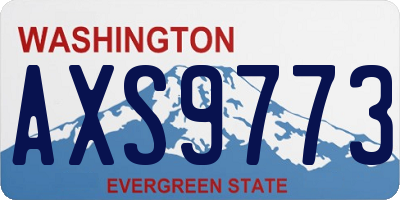 WA license plate AXS9773