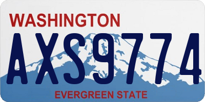 WA license plate AXS9774