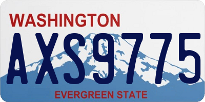 WA license plate AXS9775