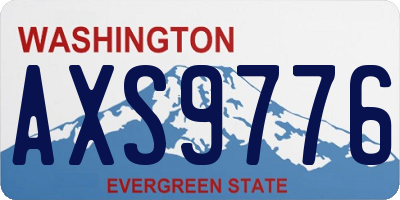 WA license plate AXS9776