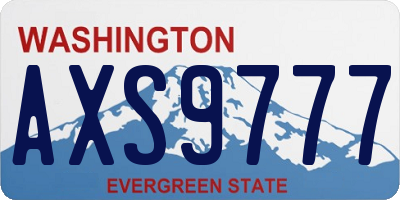WA license plate AXS9777