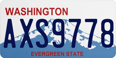WA license plate AXS9778