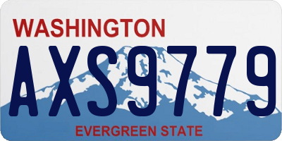 WA license plate AXS9779
