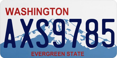 WA license plate AXS9785