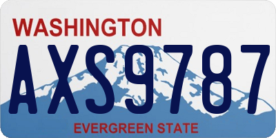 WA license plate AXS9787