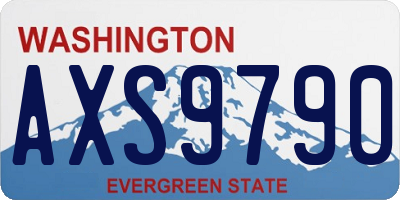 WA license plate AXS9790