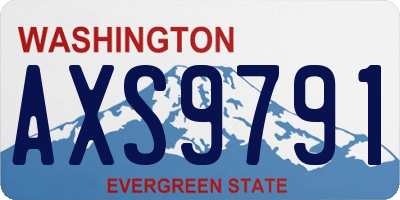 WA license plate AXS9791