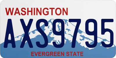 WA license plate AXS9795