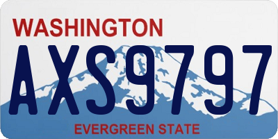 WA license plate AXS9797