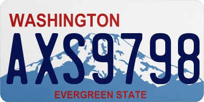 WA license plate AXS9798