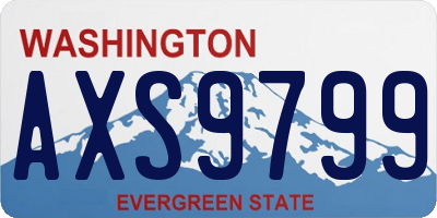 WA license plate AXS9799