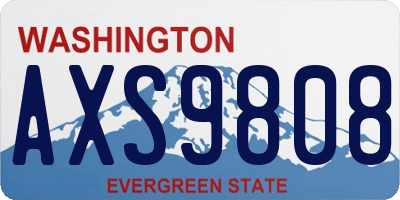 WA license plate AXS9808
