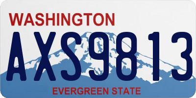 WA license plate AXS9813