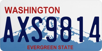 WA license plate AXS9814