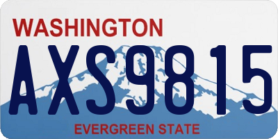 WA license plate AXS9815
