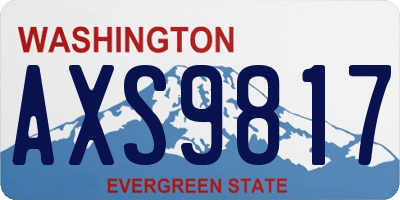 WA license plate AXS9817