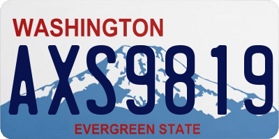 WA license plate AXS9819