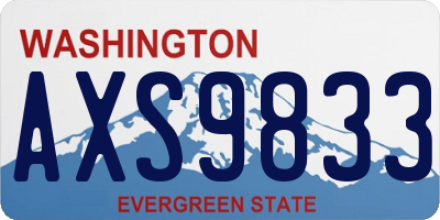WA license plate AXS9833