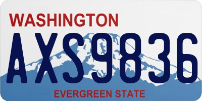 WA license plate AXS9836