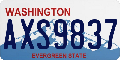 WA license plate AXS9837