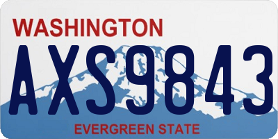 WA license plate AXS9843
