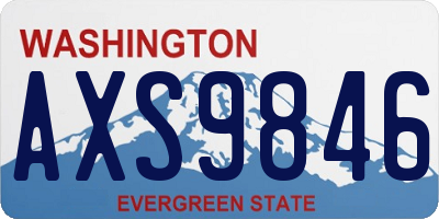 WA license plate AXS9846