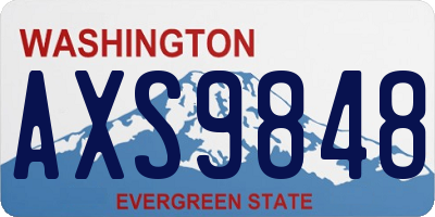 WA license plate AXS9848