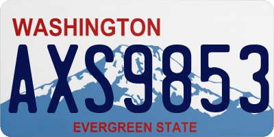 WA license plate AXS9853