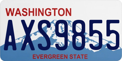 WA license plate AXS9855