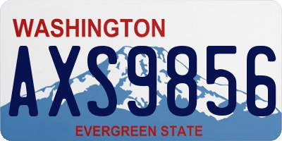 WA license plate AXS9856