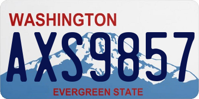 WA license plate AXS9857