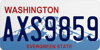WA license plate AXS9859