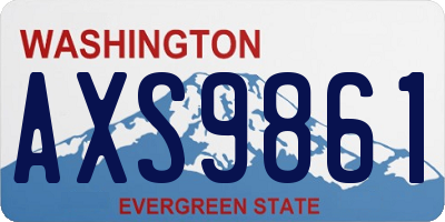 WA license plate AXS9861