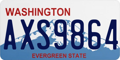 WA license plate AXS9864