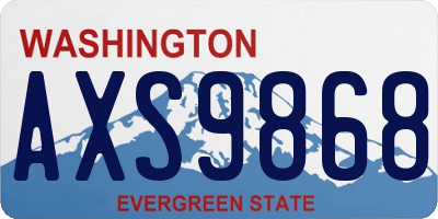 WA license plate AXS9868