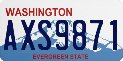 WA license plate AXS9871