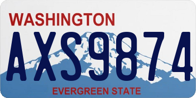 WA license plate AXS9874