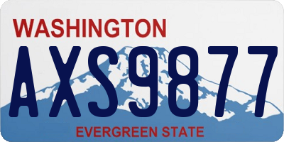 WA license plate AXS9877