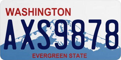 WA license plate AXS9878