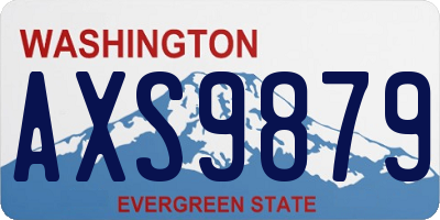 WA license plate AXS9879