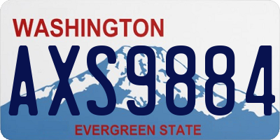 WA license plate AXS9884