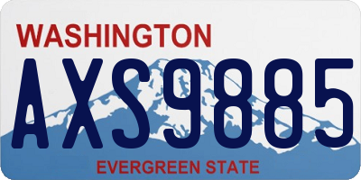 WA license plate AXS9885