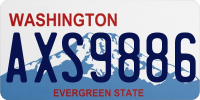 WA license plate AXS9886