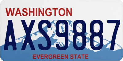 WA license plate AXS9887