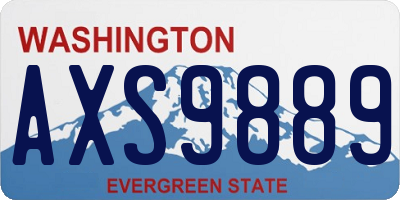 WA license plate AXS9889