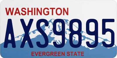 WA license plate AXS9895