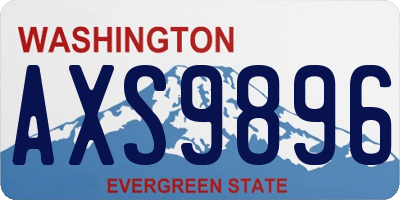 WA license plate AXS9896