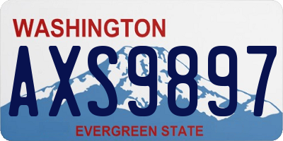 WA license plate AXS9897